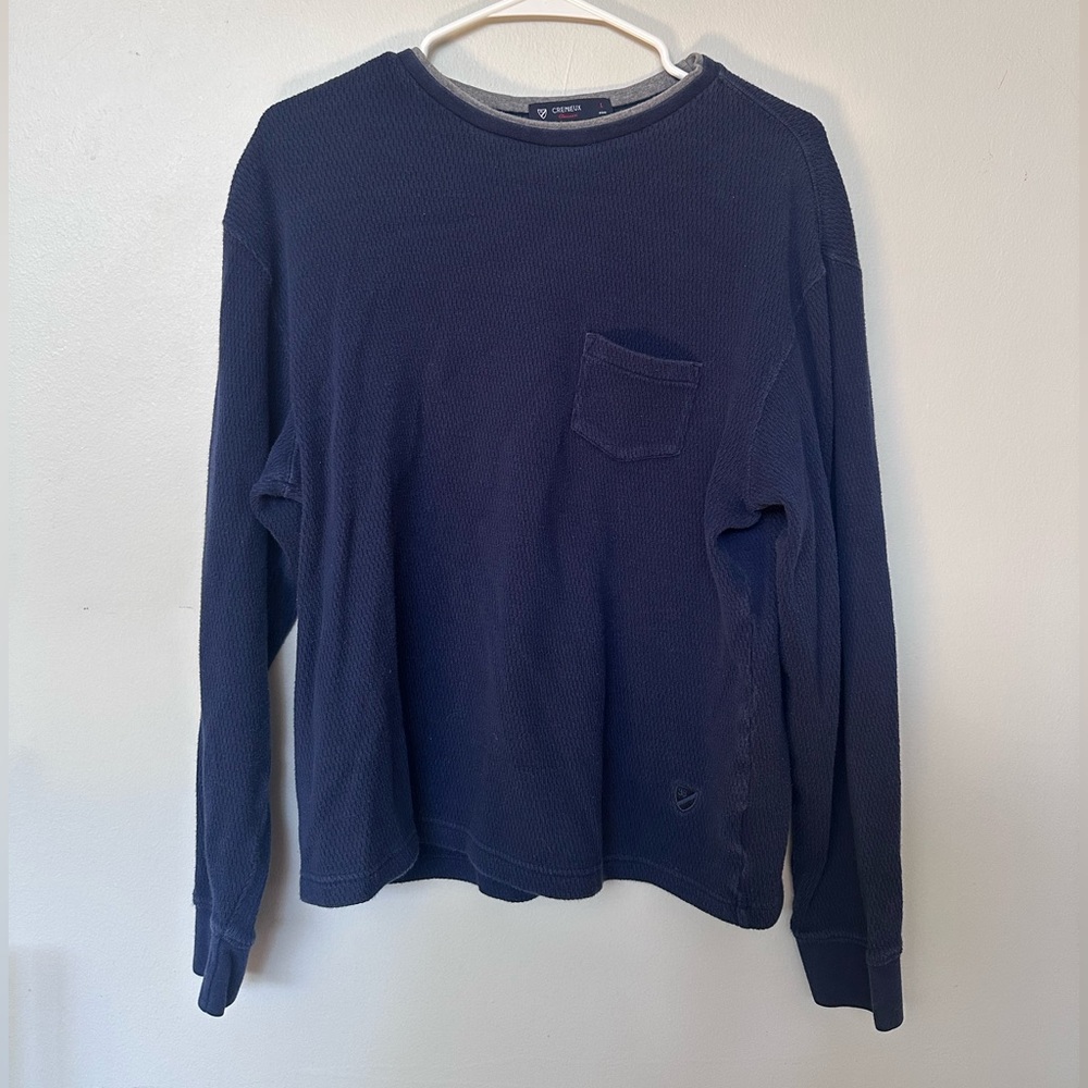 Daniel Cremieux Men's Navy textured Crewneck Sweater